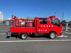 消防車　荷台装置　美品 新島消防団 動力ポンプ付積載車 | 東京物産株式会社